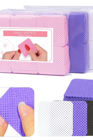 Lint Free Nail Wipes Nail Polish Remover Pads 300PCS Super Absorbent Nail Prep and Gel Polish Remover